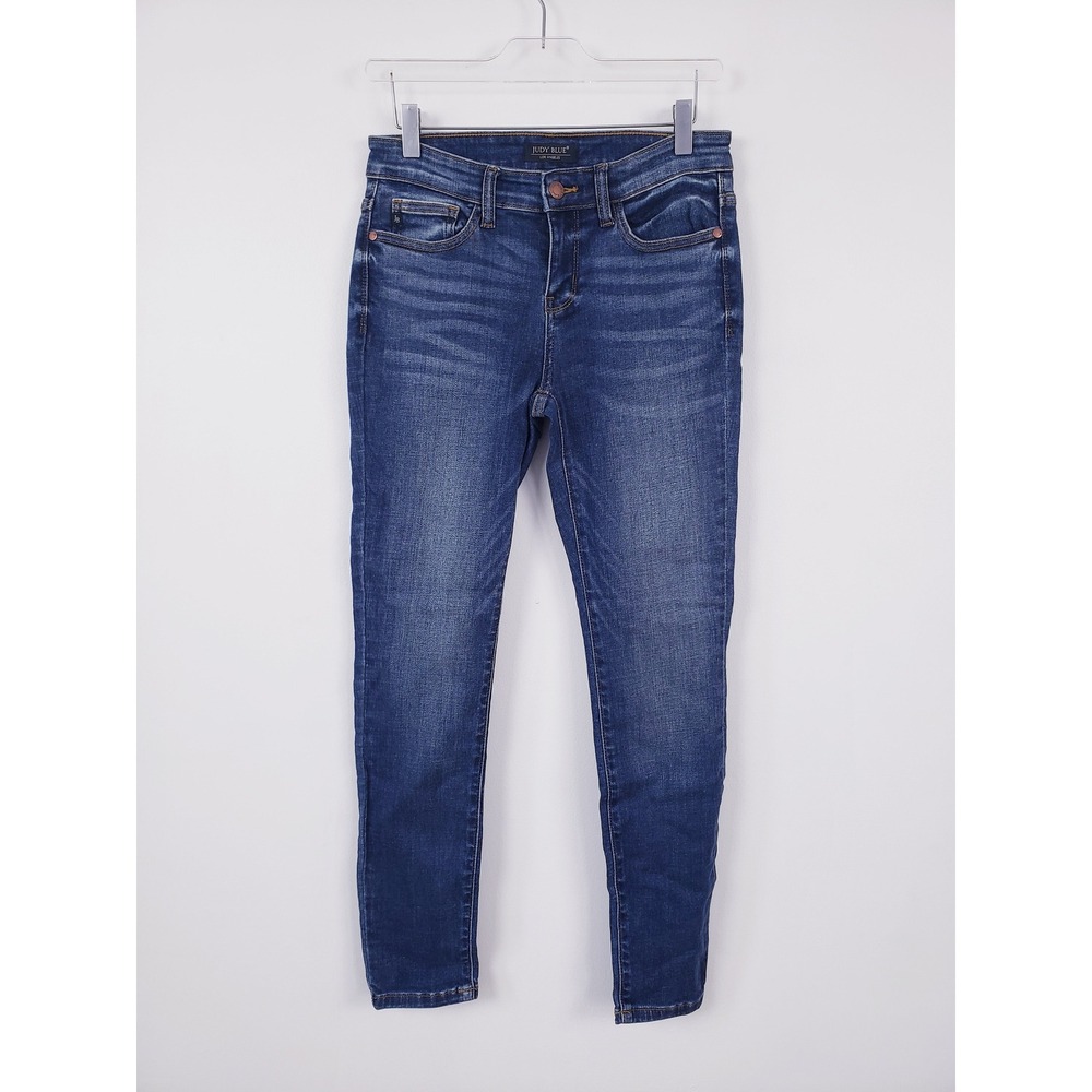 Judy Blue Jeans Skinny Fit Blue Mid Rise Whiskered JB82106MD Size 5/27